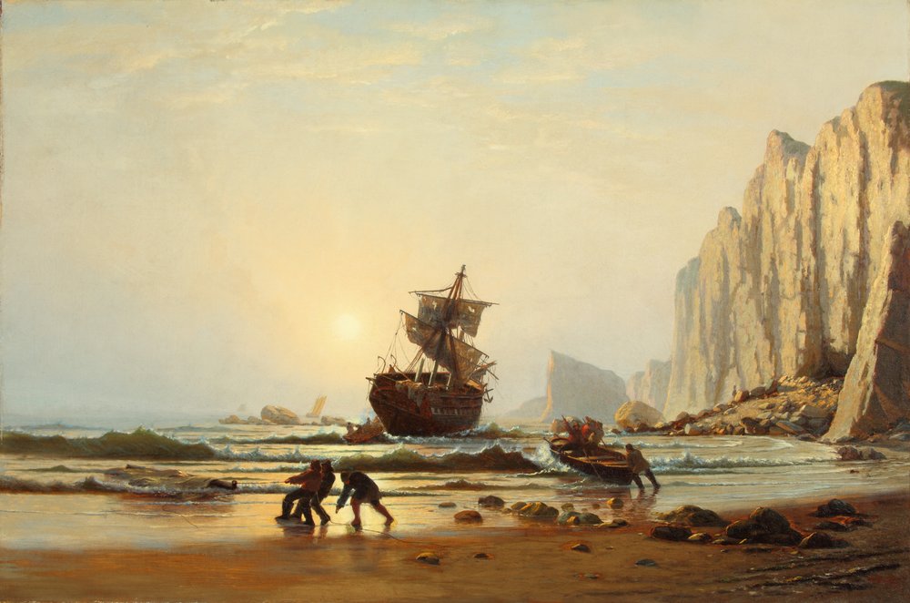 Haaksirikko Labradorin edustalla 1867 (Öljy kankaalle) tekijältä William Bradford