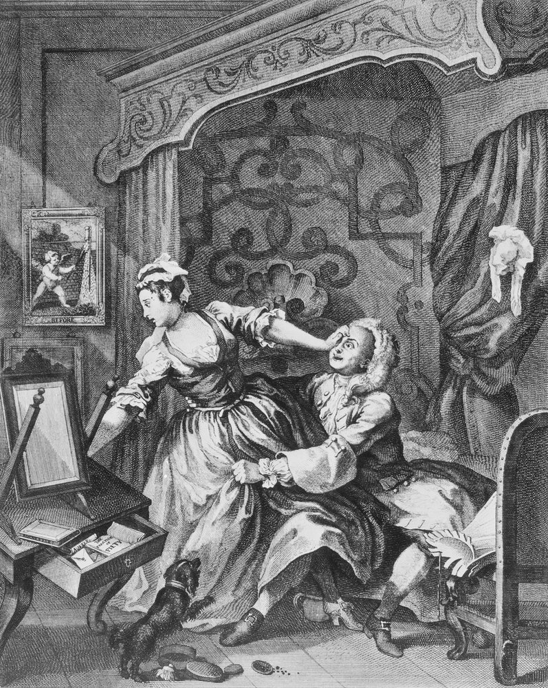 Ennen, 1736 tekijältä William Hogarth