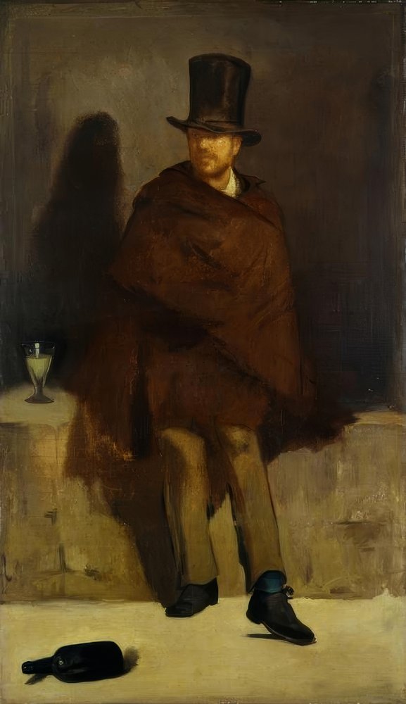 Absintinjuoja tekijältä Édouard Manet