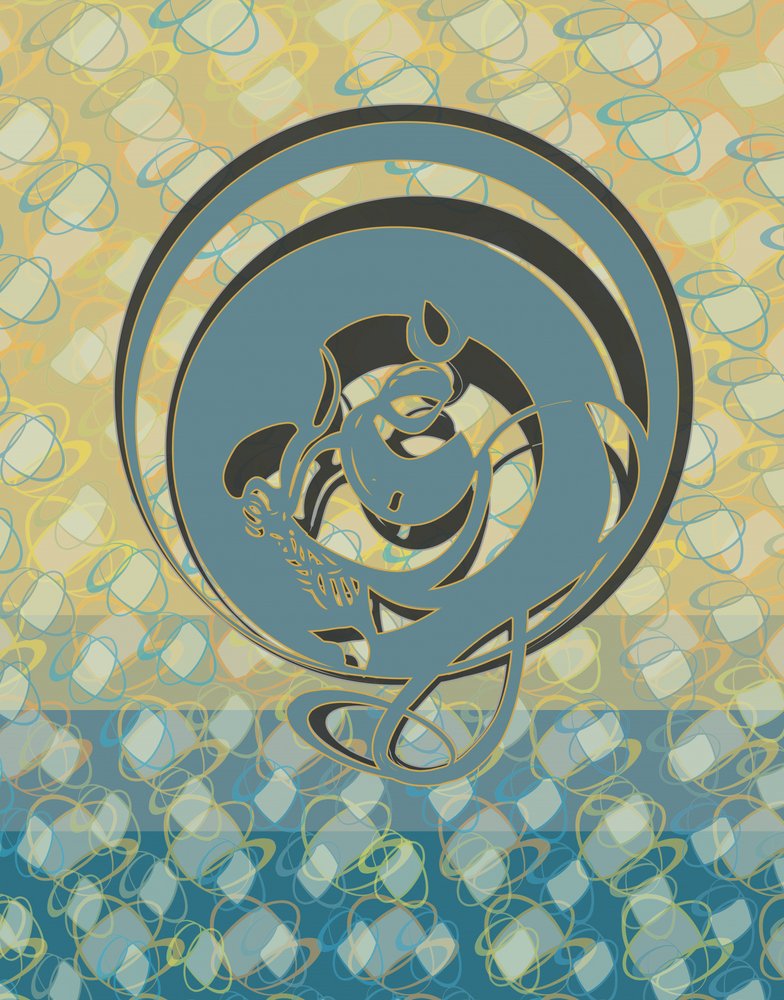 Elegantti sininen lohikäärme tekijältä Alejandra Winkhaus