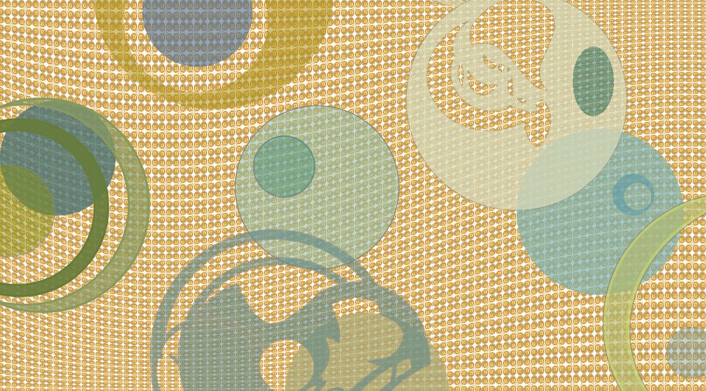 Päällekkäiset abstraktit ympyrät tekijältä Alejandra Winkhaus