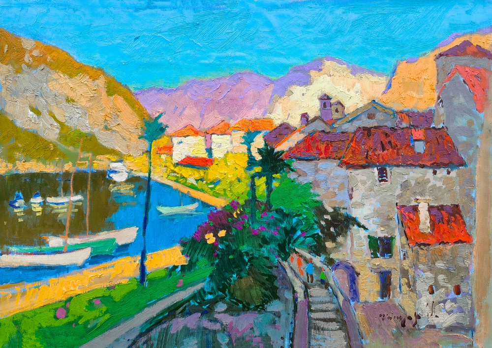 Värikäs välimerellinen kylä tekijältä Alexander Shandor