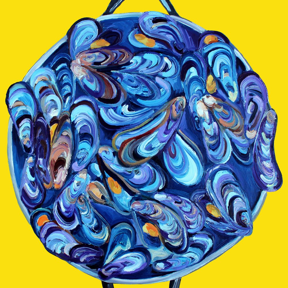 Värikkäät siniset simpukat tekijältä Alice Straker