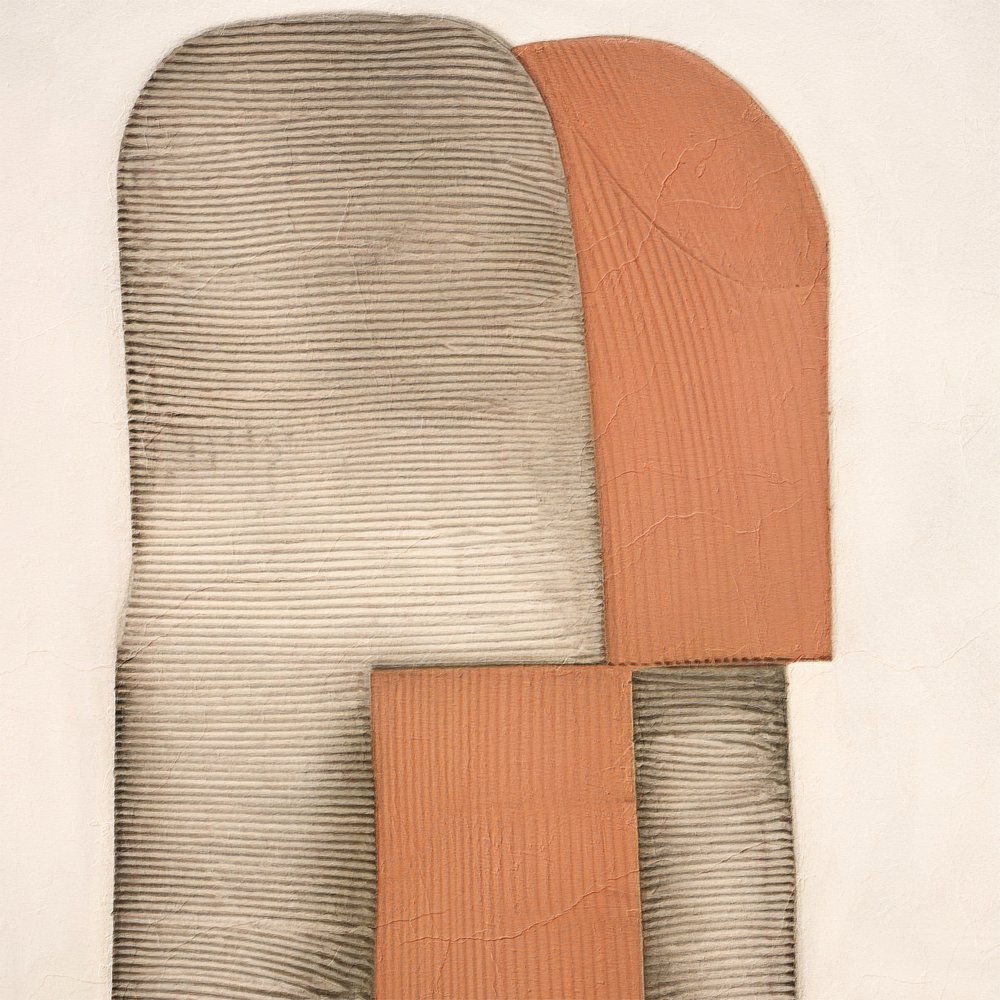 Terrakottaväriset, kuvioidut muodot tekijältä Alma