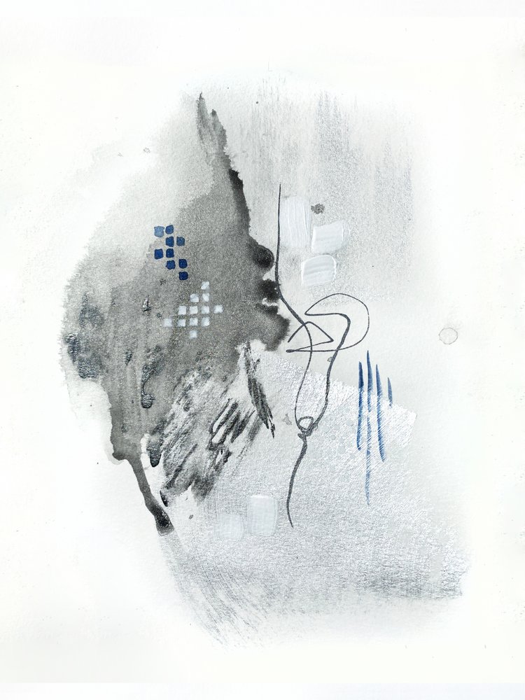 Abstrakti, nestemäinen, harmaa, sininen tekijältä Alyson Storms