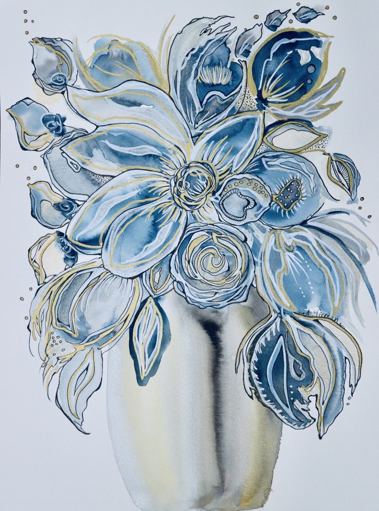 Indigo Gold Blooms tekijältä Amy Tieman