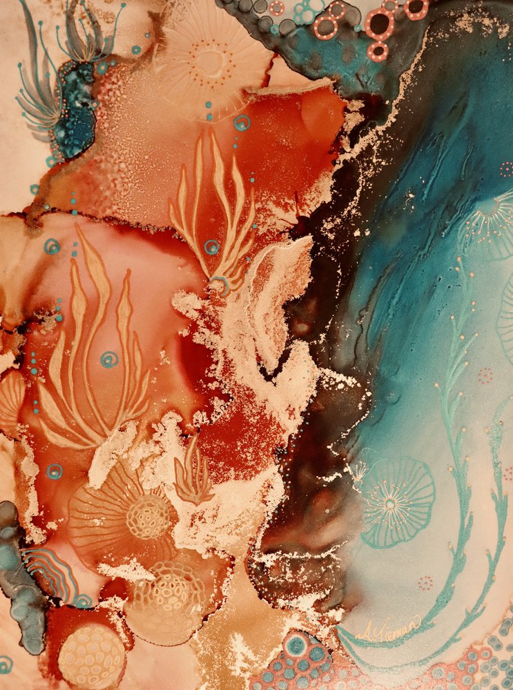 Vedenalainen riutta-abstraktio tekijältä Amy Tieman