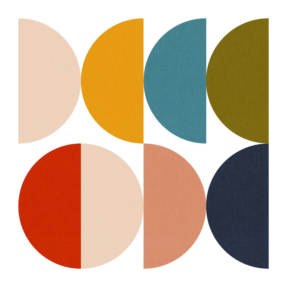 1900-luvun puolivälin geometriset väriyhdistelmät tekijältä Ana Rut Bre