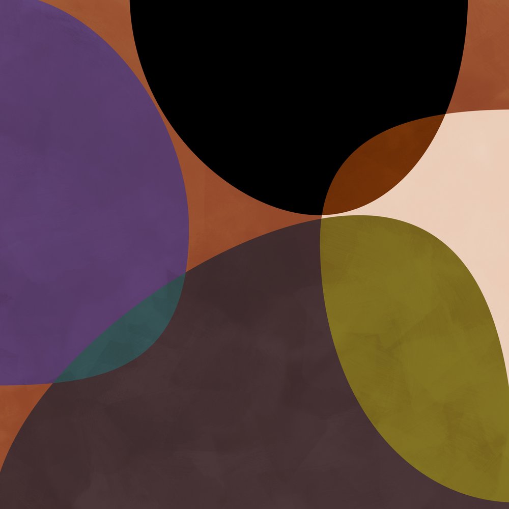 Keskikokoiset ympyrät, terrakotta, musta 2 tekijältä Ana Rut Bre