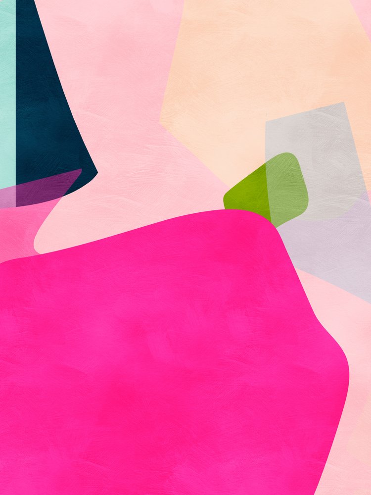 Vaaleanpunainen pastellivärinen muoto tekijältä Ana Rut Bre