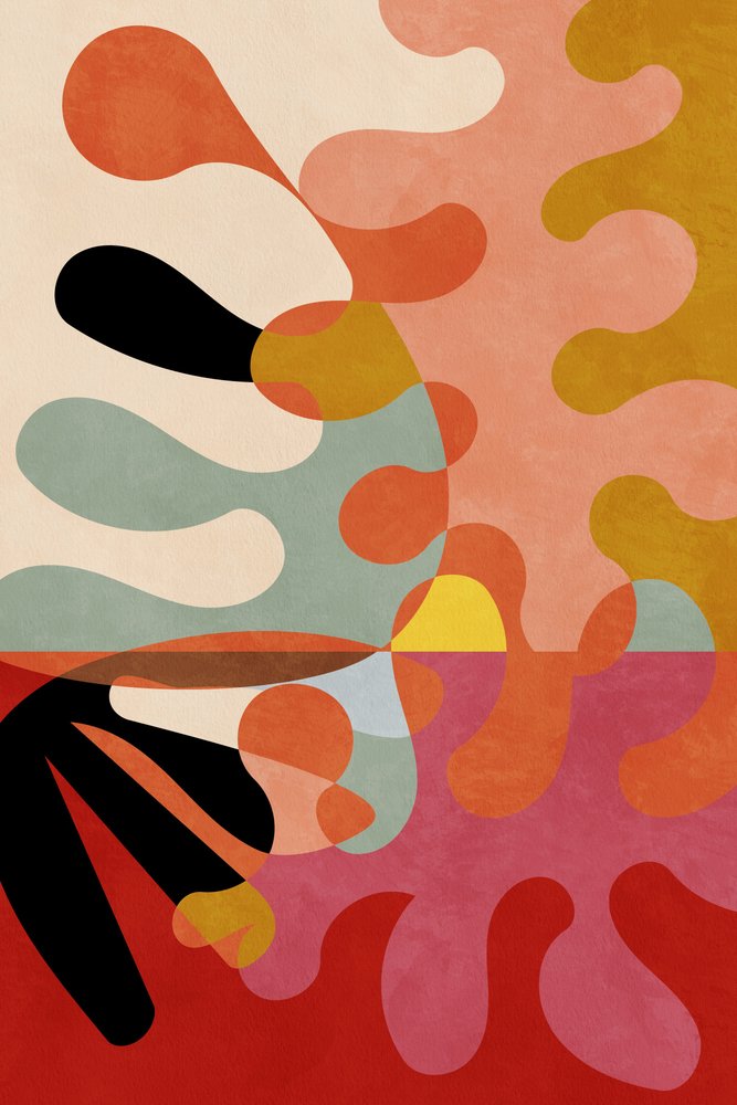 Lämpimät värit ja Bauhaus-geometria 5 tekijältä Ana Rut Bre