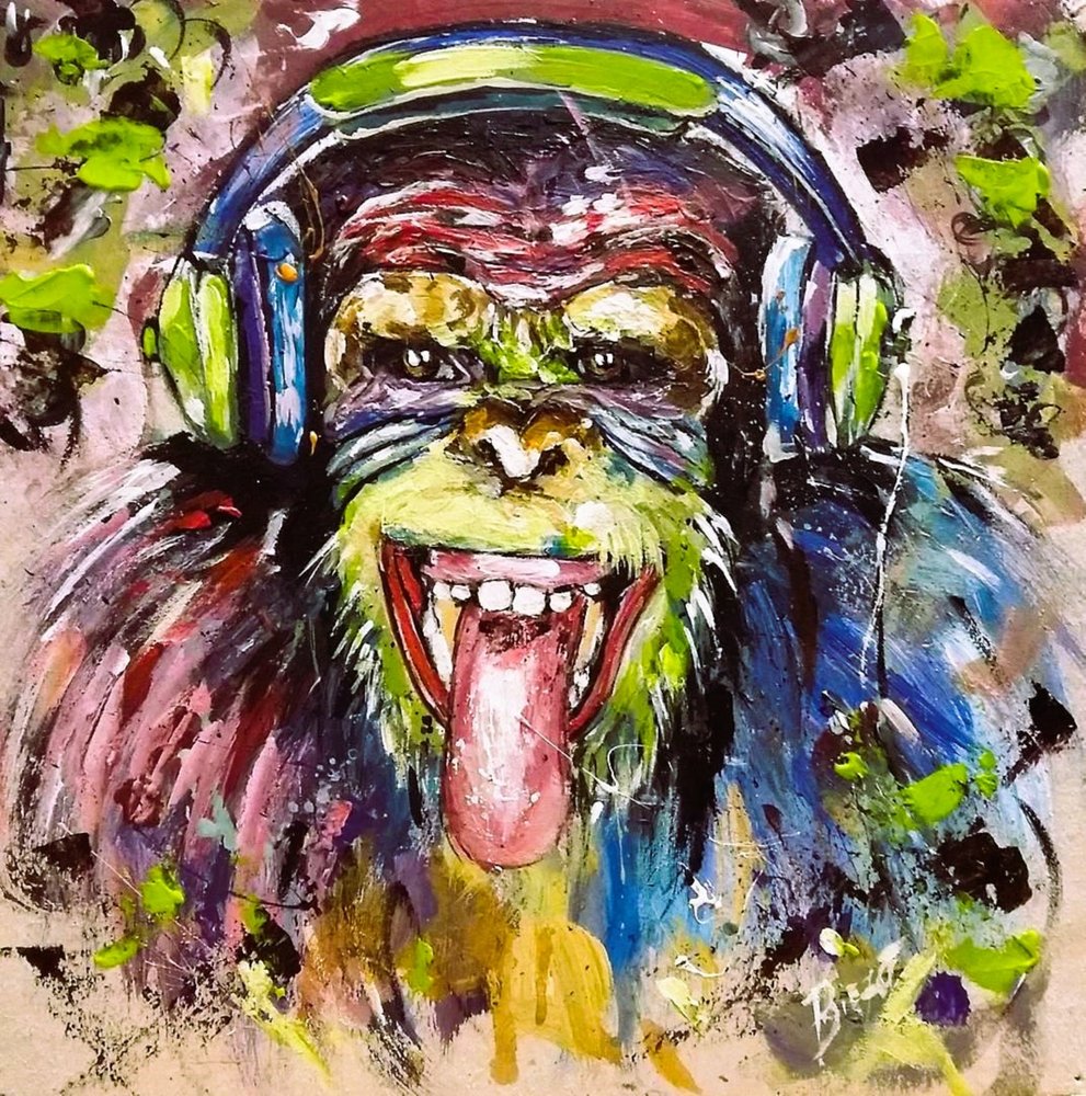 Värikäs musiikkiapina tekijältä Anda Bieza