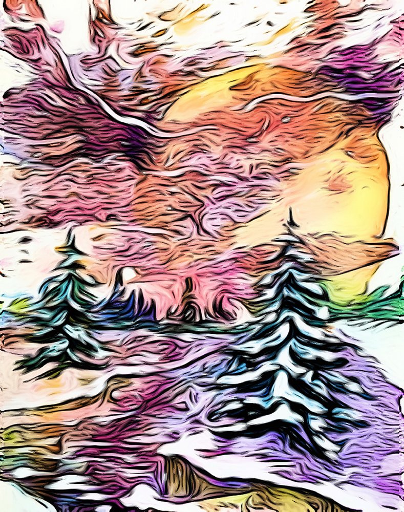 Upean talvinen auringonlasku tekijältä Anda Bieza