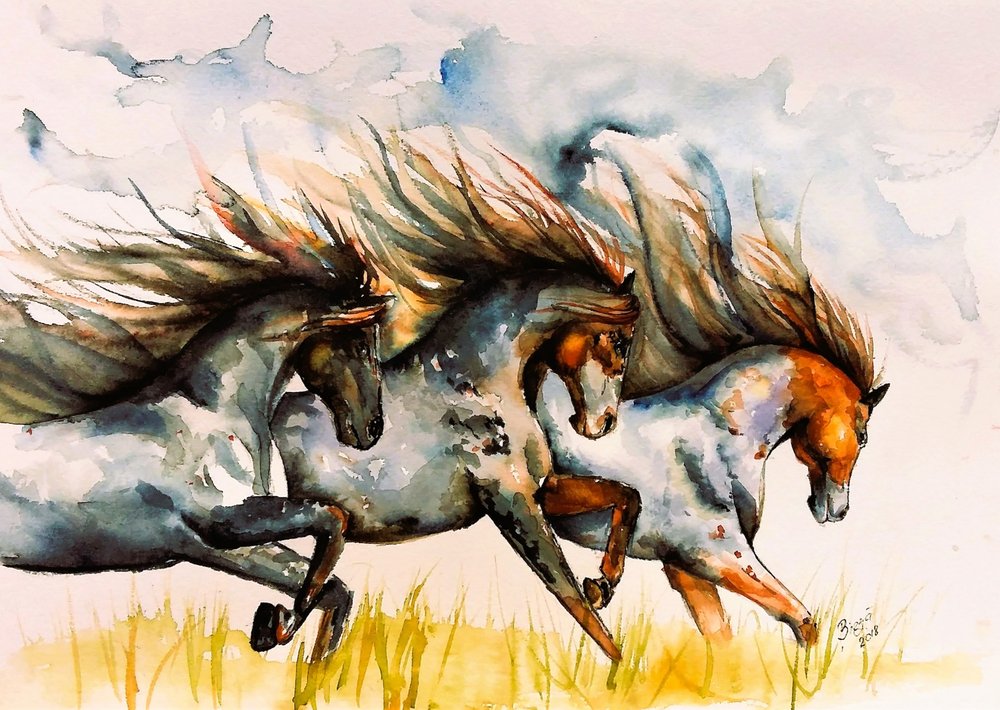 Galloping Spirit -hevoset tekijältä Anda Bieza