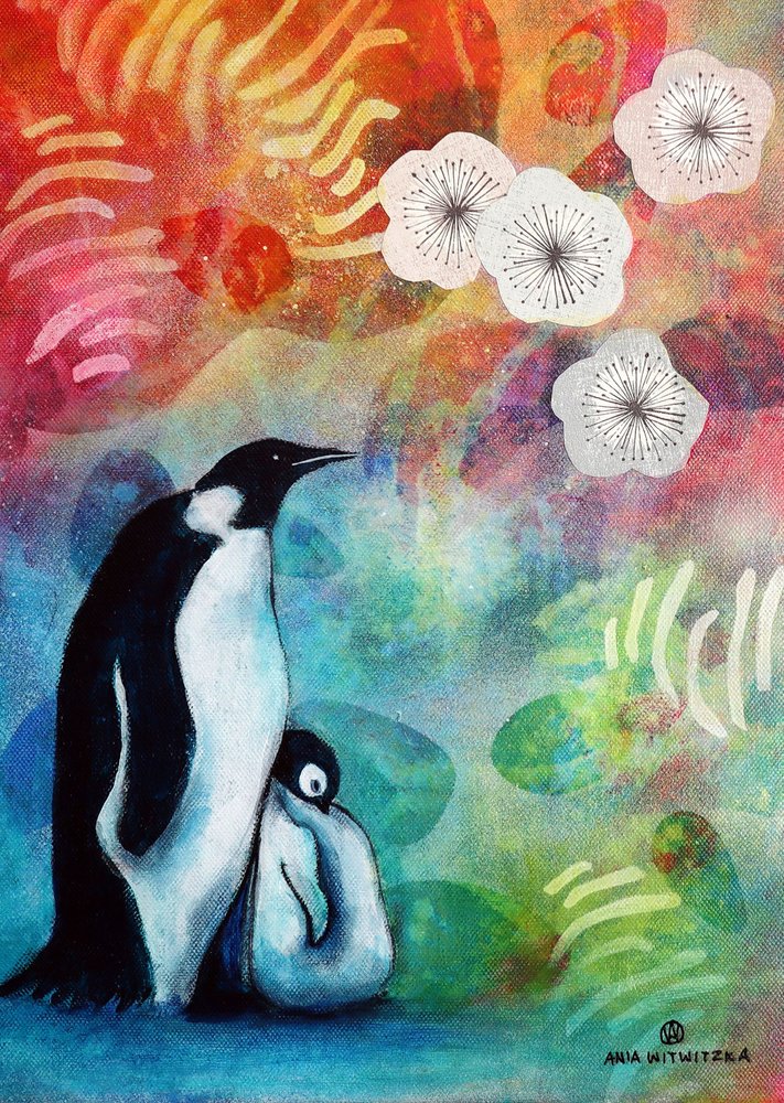 Pingviinien perhe Blossom tekijältä Ania Witwitzka