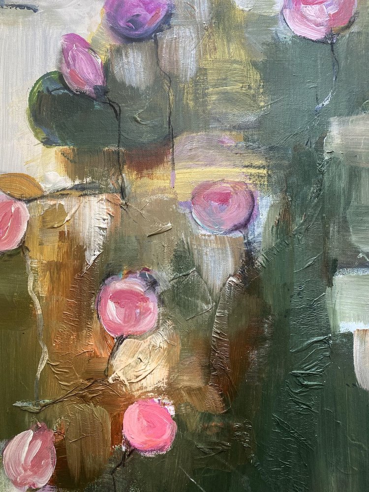 Vaaleanpunaisia kukkakuvioita tekijältä Anna-Karin Bergius