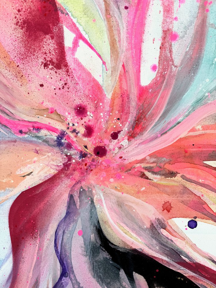 Kirkkaan vaaleanpunainen kukka tekijältä Anna Viklund