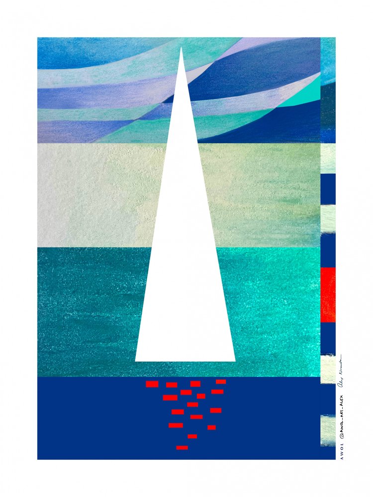 Minimalistinen meripurjehdus tekijältä Awol Art Alex