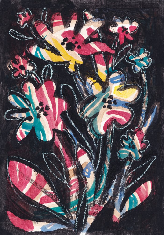 Värikkäät raidalliset kukat tekijältä Catalina Somolinos