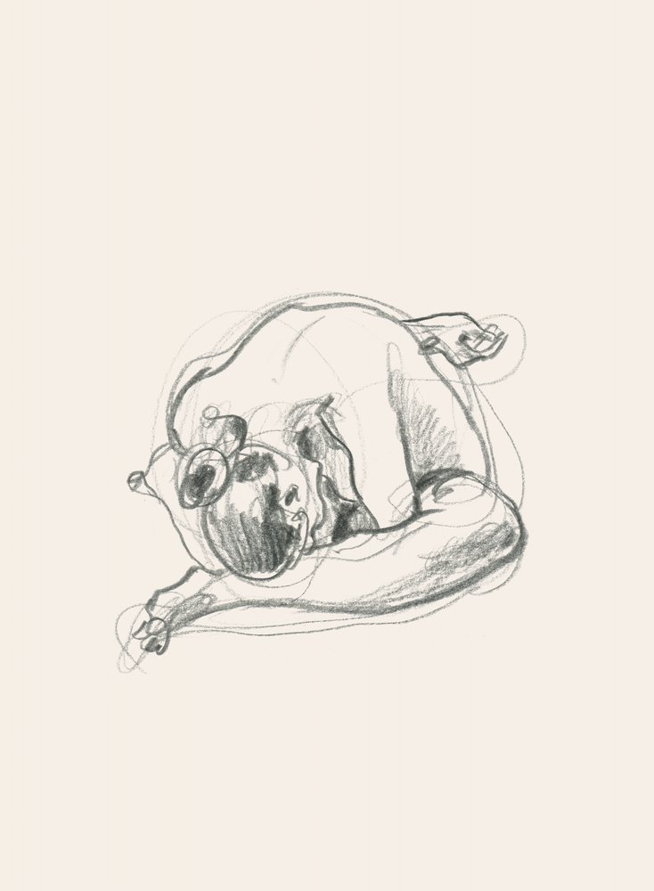 Hiljainen, käpertynyt hahmo tekijältä Catalina Somolinos