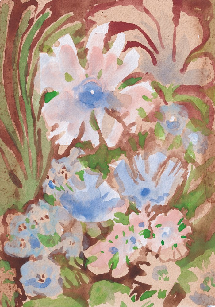 Pehmeät vesivärikukat tekijältä Catalina Somolinos