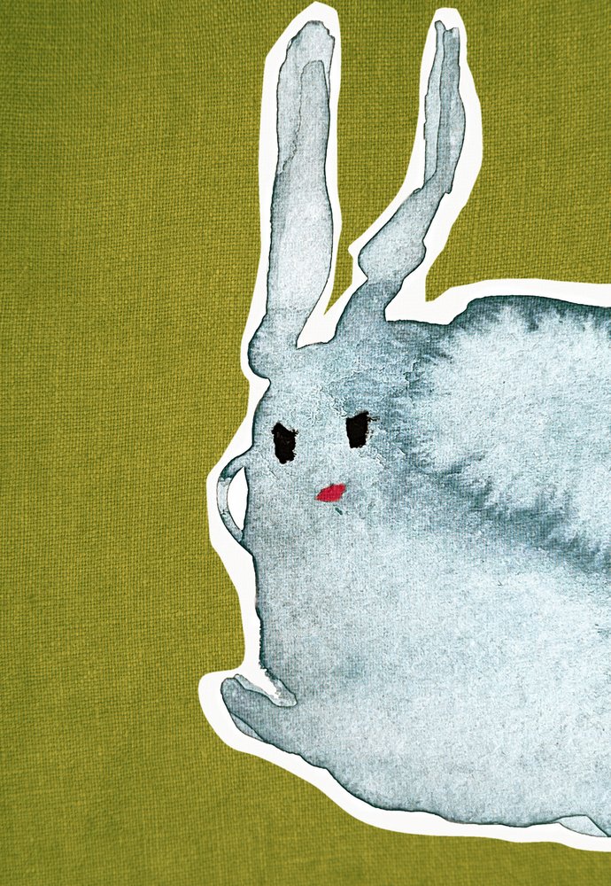 Rabbit Green Canvas 1 tekijältä Christina Misuro