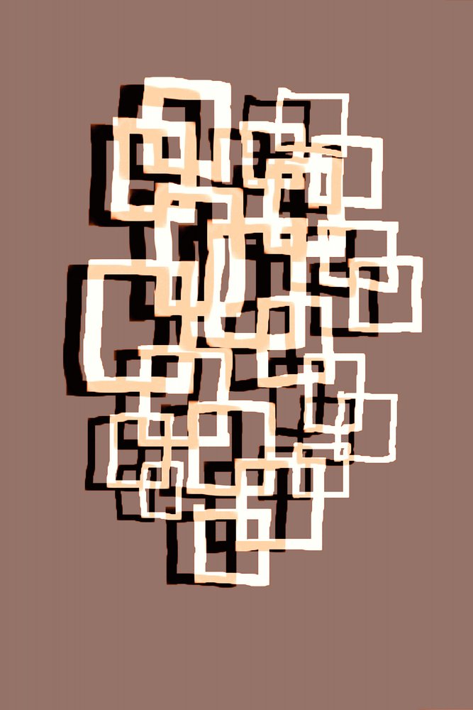 Päällekkäiset geometriset neliöt tekijältä Christina Sillen