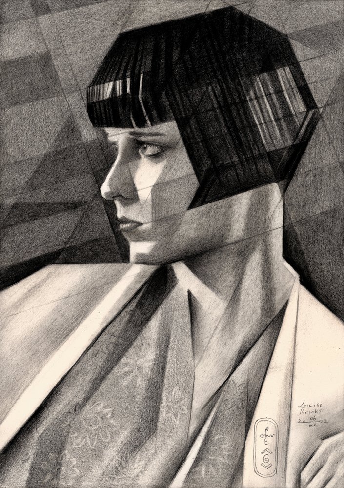 Mietiskelevä art deco -muotokuva tekijältä Corné Akkers