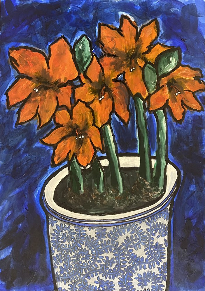 Kirkkaan oranssit kukat tekijältä Dale Hefer & Family