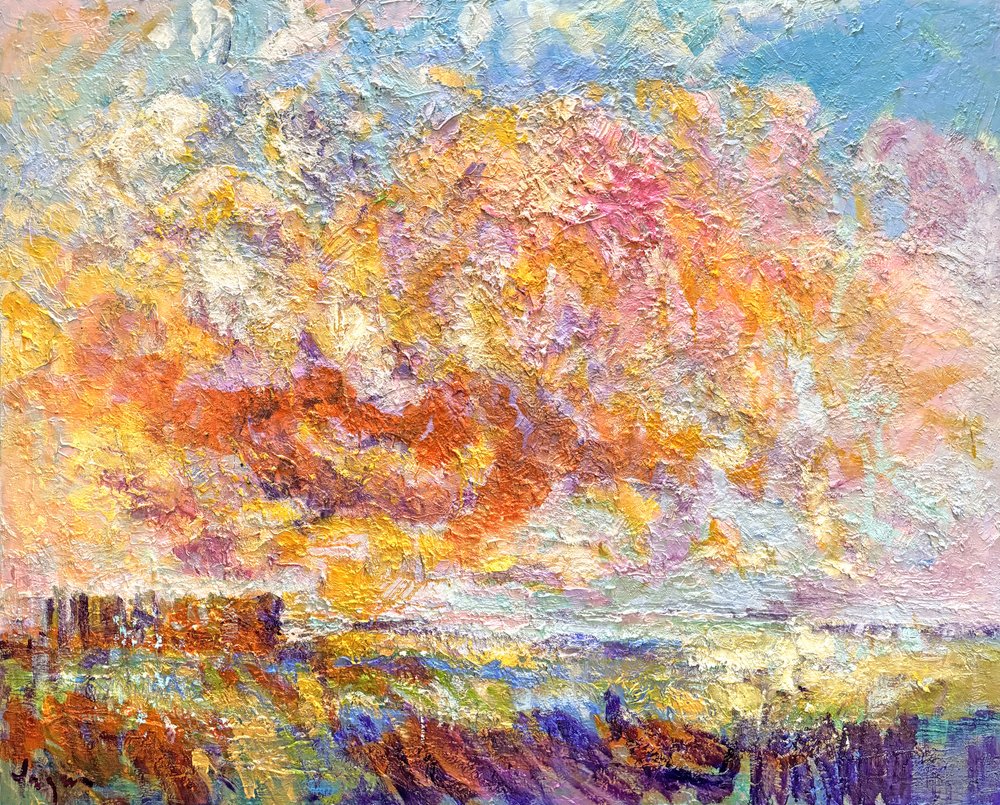 Tulinen auringonlaskun kenttä tekijältä Dorothy Fagan