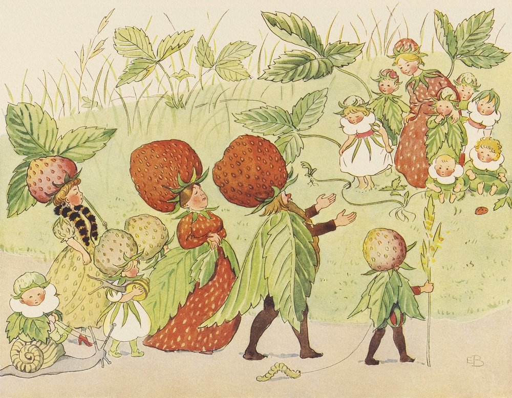 Pikku Lasse puutarhassa – Mansikkaperhe tekijältä Elsa Beskow
