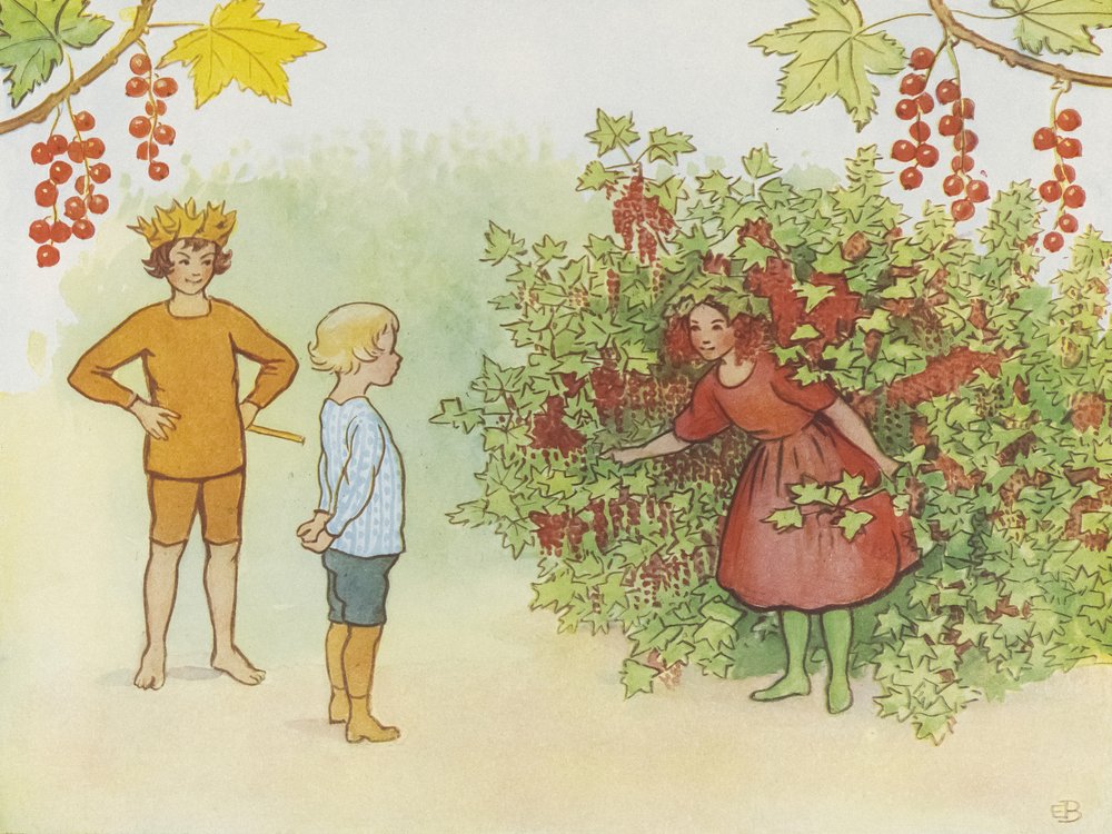 Lasse Liten puutarhassa 1923 tekijältä Elsa Beskow