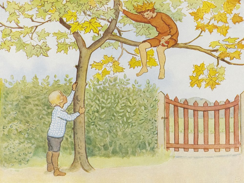Lasse Liten puutarhassa 1923 001 tekijältä Elsa Beskow
