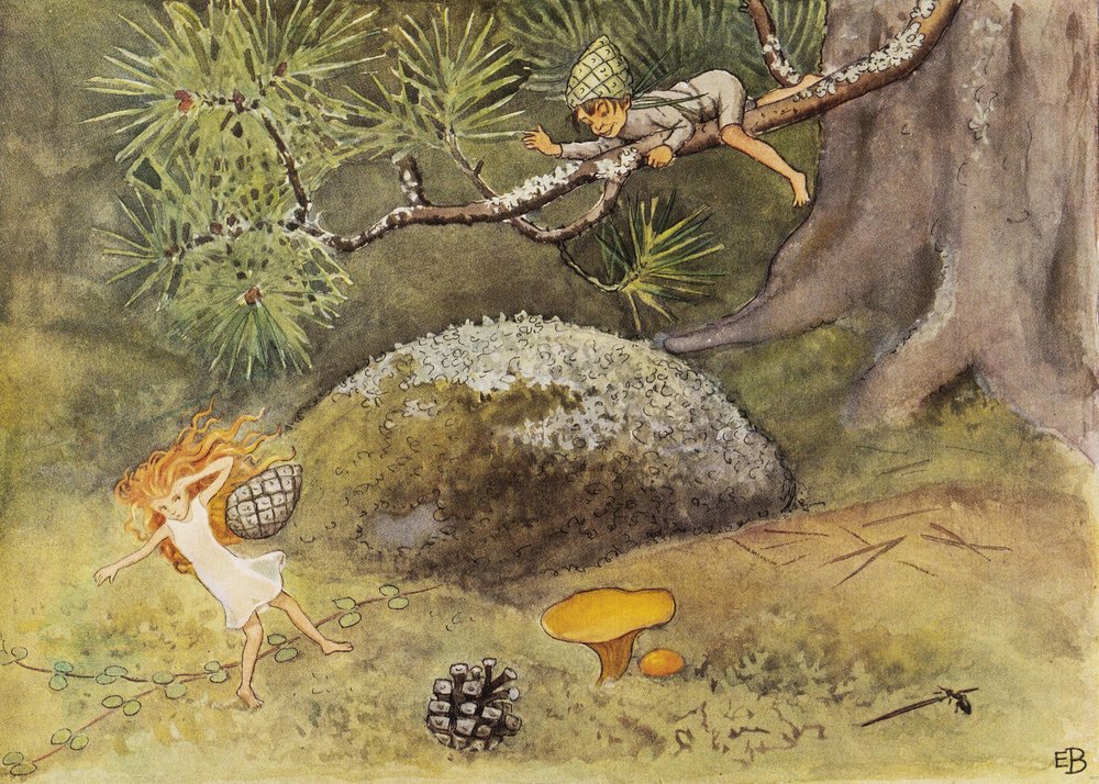 Solägget Kottarna (1932) tekijältä Elsa Beskow