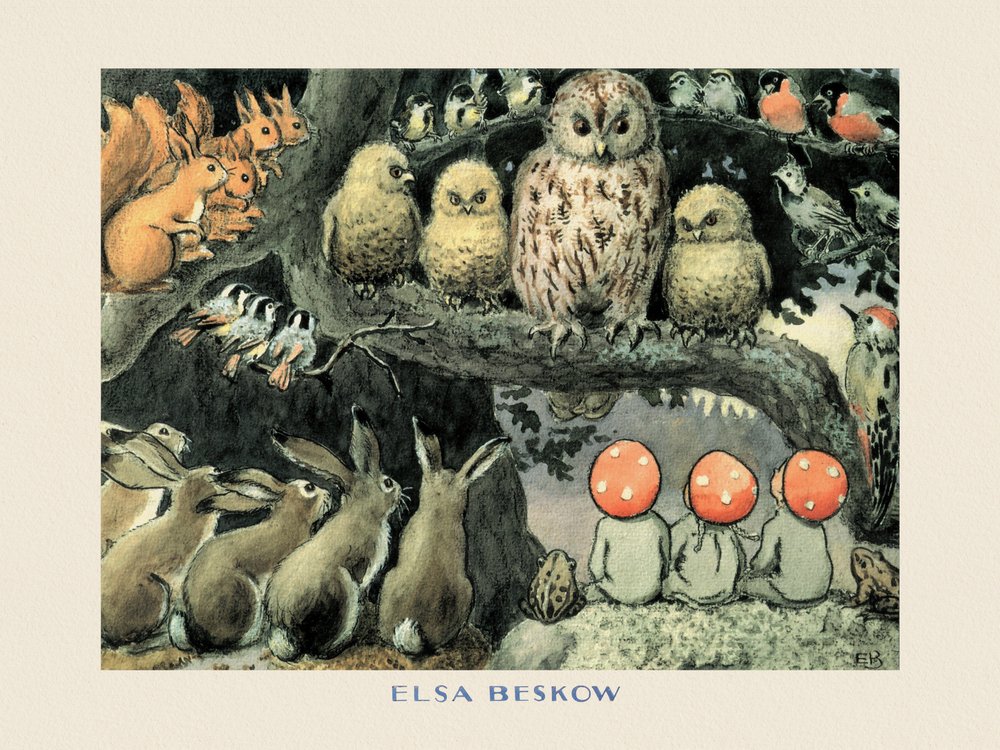 Joulupukin lapset  - Metsän eläimet -lautapeli tekijältä Elsa Beskow