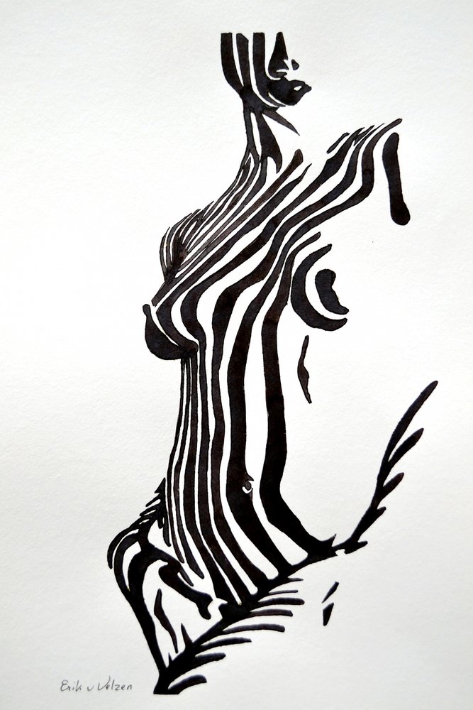 Zebra-raidallinen nude tekijältä Erik Van Velzen