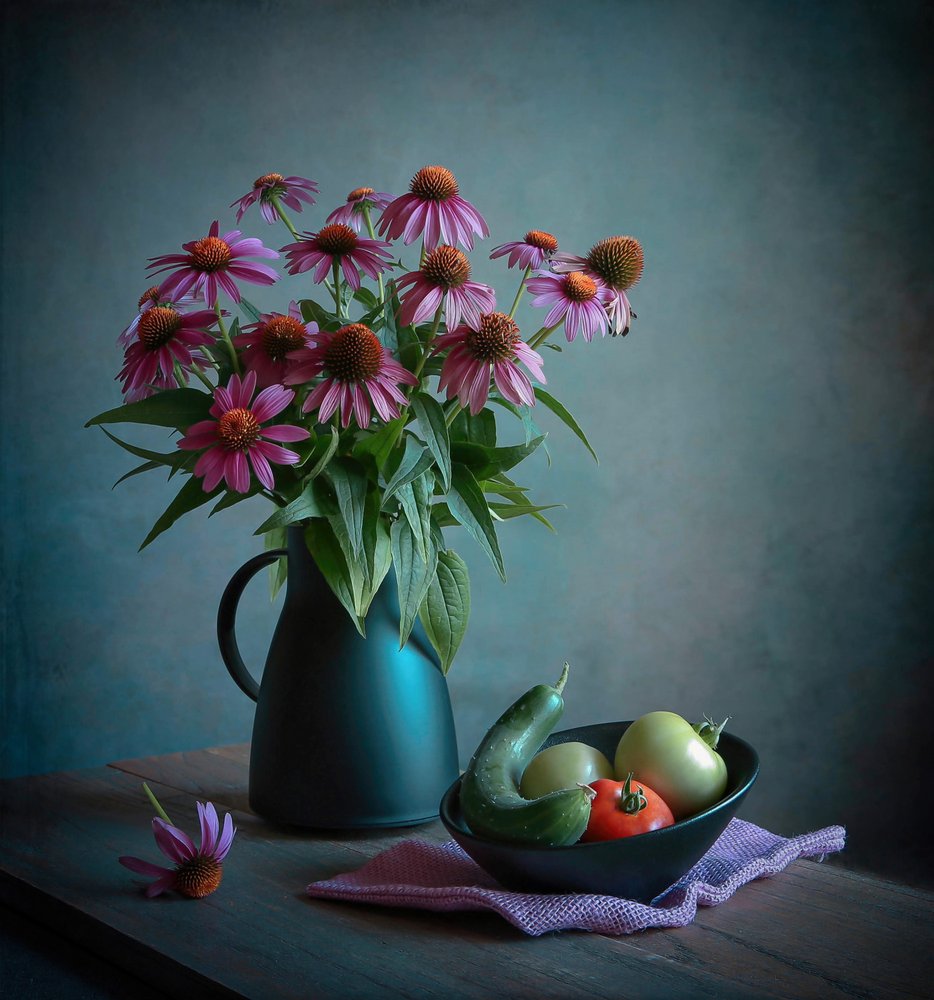 Echinacea ja sadonkorjuu tekijältä Fangping Zhou
