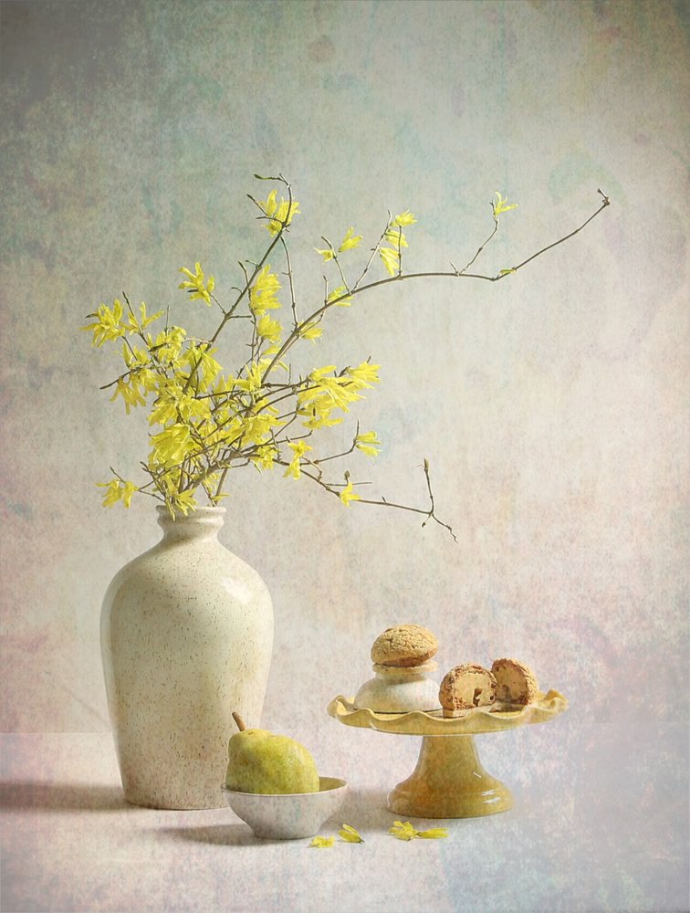 Keltainen forsythia ilahduttaa tekijältä Fangping Zhou