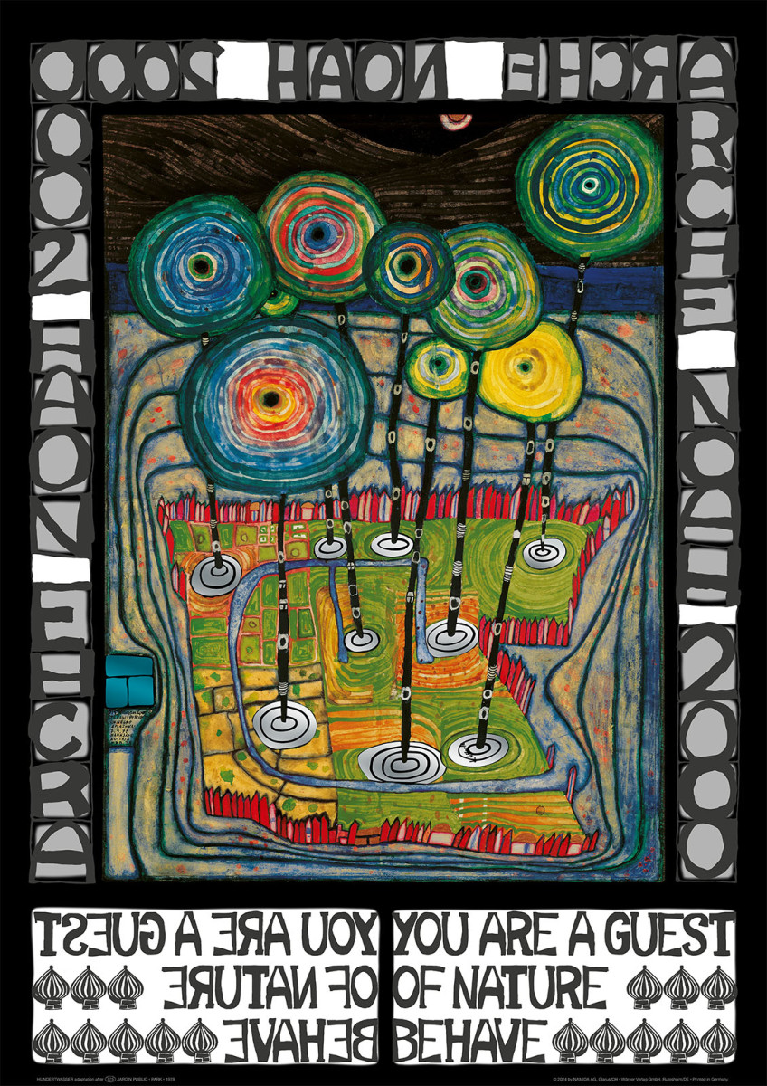 Nooan arkki 2000 (Olet luonnon vieras) tekijältä Friedensreich Hundertwasser