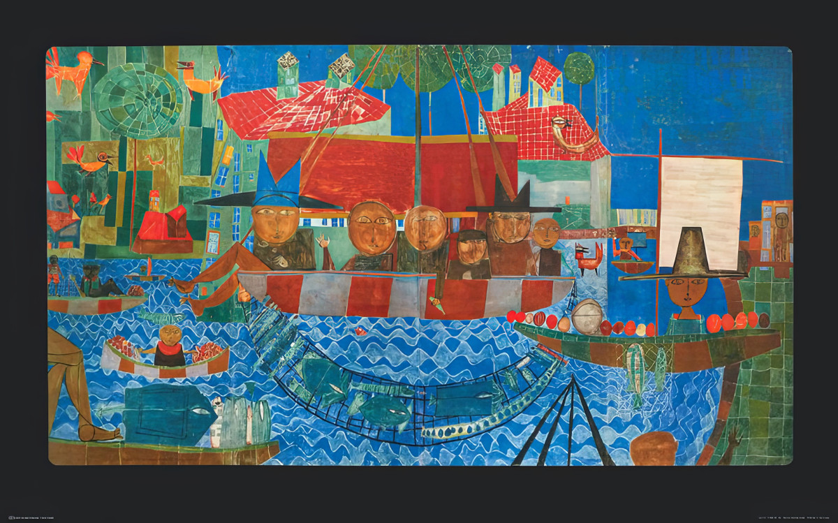 Ihmeellinen kalasaalis tekijältä Friedensreich Hundertwasser