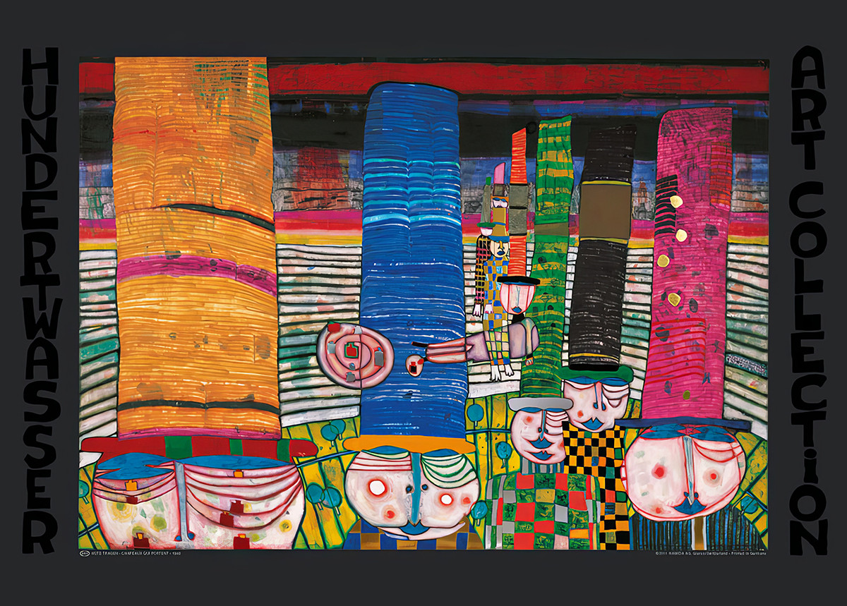 Hattujen käyttö tekijältä Friedensreich Hundertwasser