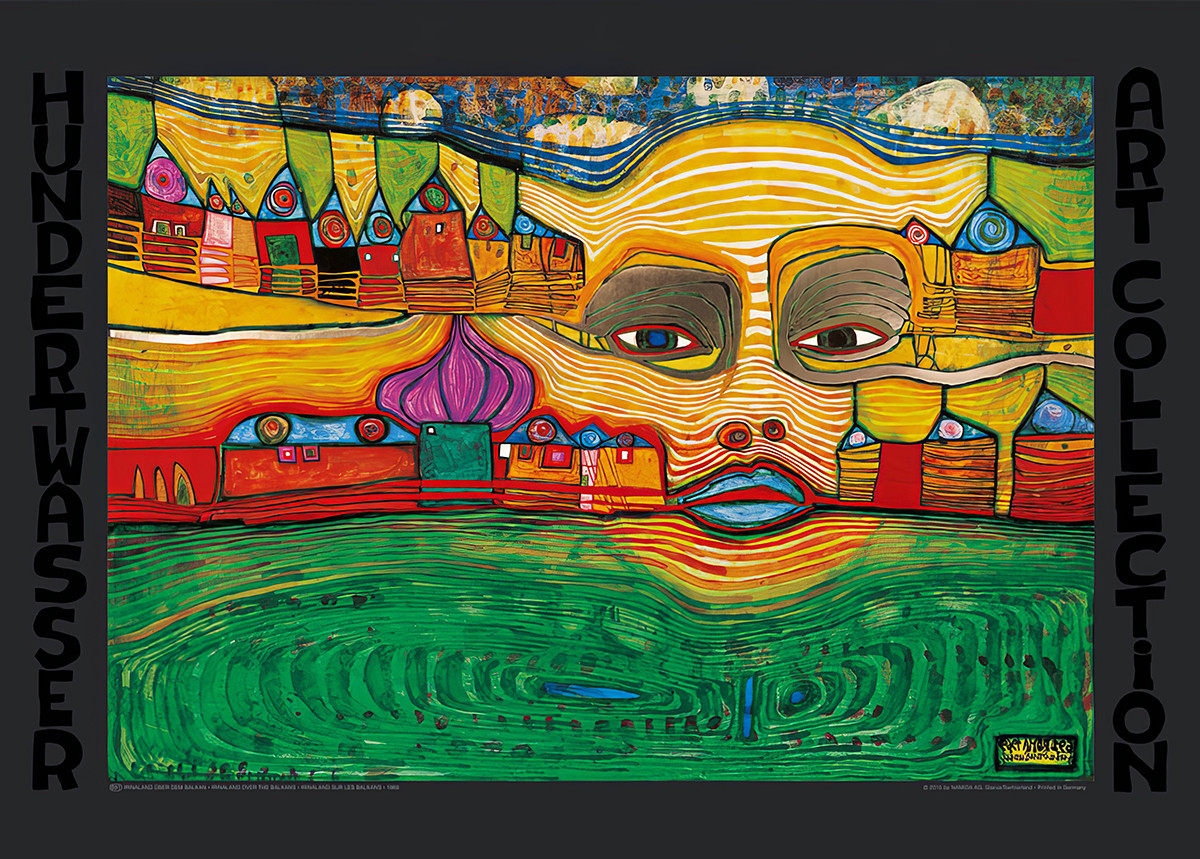 Irinaland Balkanin yläpuolella tekijältä Friedensreich Hundertwasser