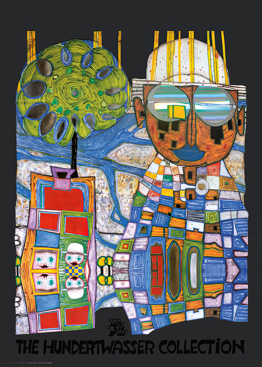 trooppinen kiinalainen tekijältä Friedensreich Hundertwasser