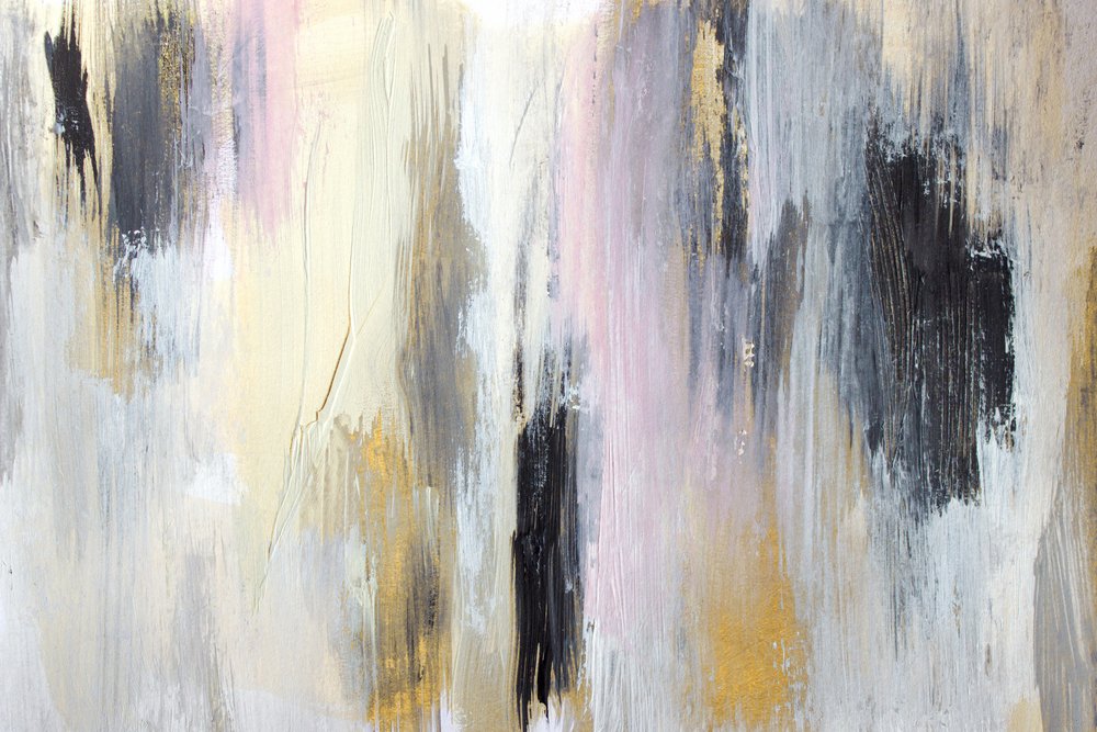 Blush Gold -pystysuora abstrakti tekijältä Gemma Bardot