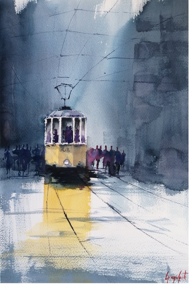 Rainy City -raitiovaunu tekijältä Giorgio Gosti