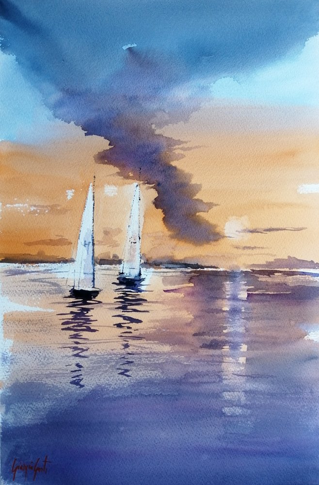 Serene Sunset -purjeveneet tekijältä Giorgio Gosti