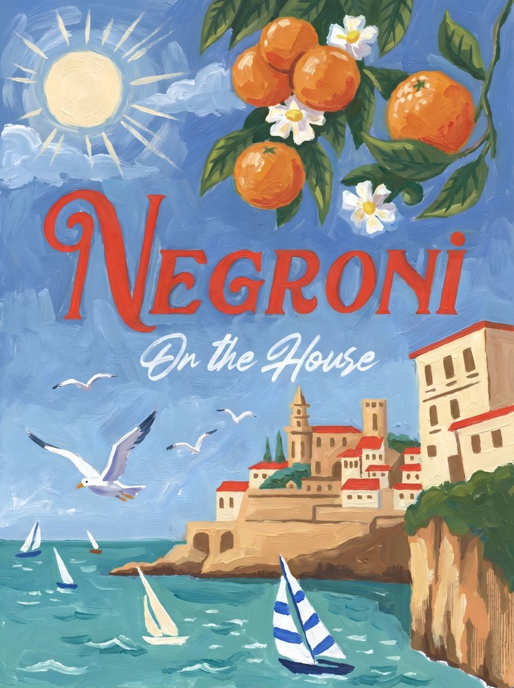 Italialainen rannikkotyylinen Negroni tekijältä HUGO
