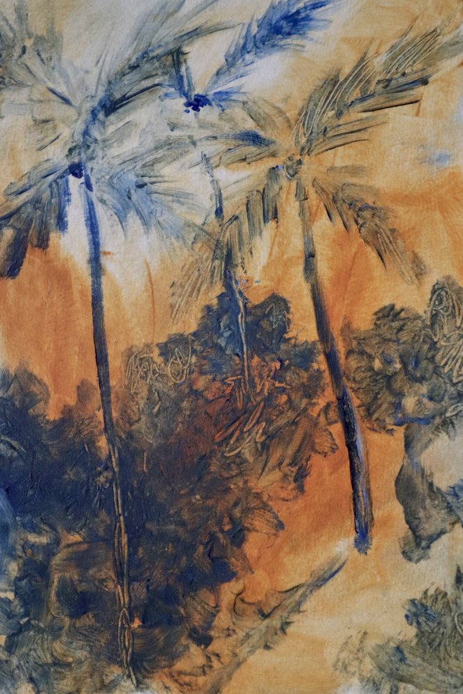 Trooppiset siniset palmut tekijältä JMF FINE ART