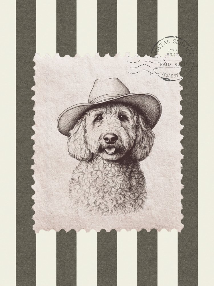 Goldendoodle-cowboyhattu tekijältä Jolly and Dash