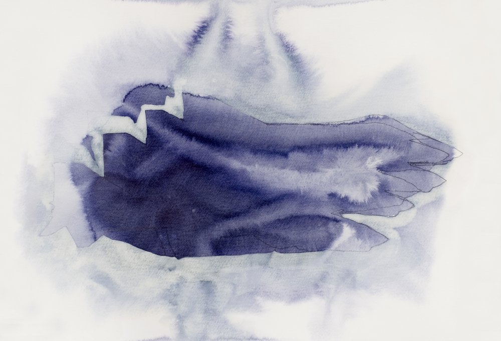 Pehmeä indigo, abstrakti tekijältä Joshua Hoskins